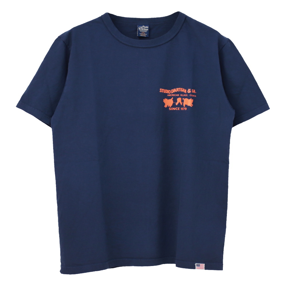 ステュディオ・ダルチザン STUDIO D'ARTISAN USAコットン定番プリントTシャツ 8145 メンズ 日本製 半袖 2PIG MARK 2024春夏｜more-net2｜11