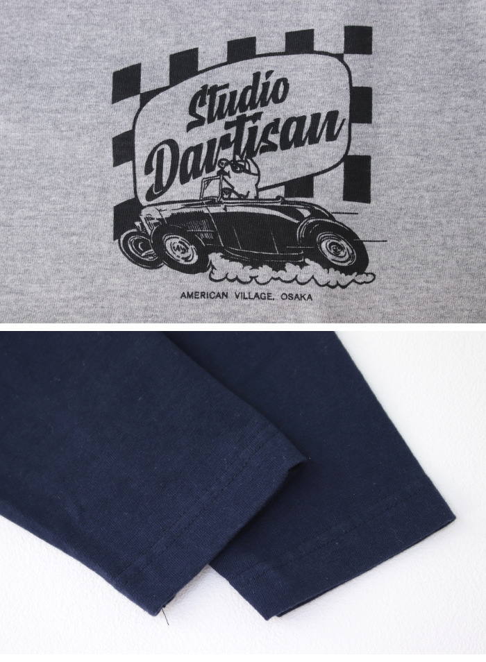 ステュディオ・ダルチザン STUDIO D'ARTISAN プリントラグラン7分袖Tシャツ 8151B メンズ 日本製 | STUDIO D'ARTISAN | 05