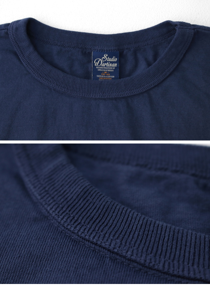 ステュディオ・ダルチザン STUDIO D'ARTISAN デニムポケットプリントTシャツ 8161A メンズ 日本製 半袖 バックプリント 2025春夏 | STUDIO D'ARTISAN | 05