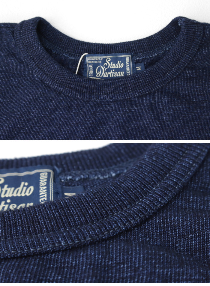 ステュディオ・ダルチザン STUDIO D'ARTISAN ロープインディゴTシャツ ワンポイント刺繍 8175A メンズ 日本製 半袖 2025春夏 | STUDIO D'ARTISAN | 04