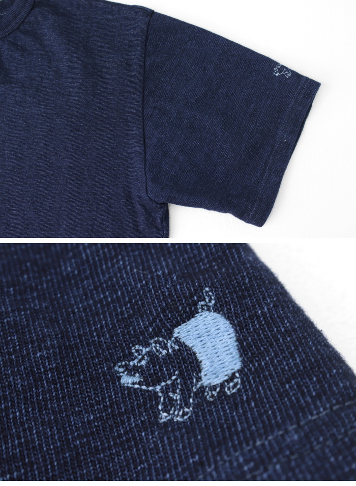 ステュディオ・ダルチザン STUDIO D'ARTISAN ロープインディゴTシャツ ワンポイント刺繍 8175A メンズ 日本製 半袖 2025春夏 | STUDIO D'ARTISAN | 05