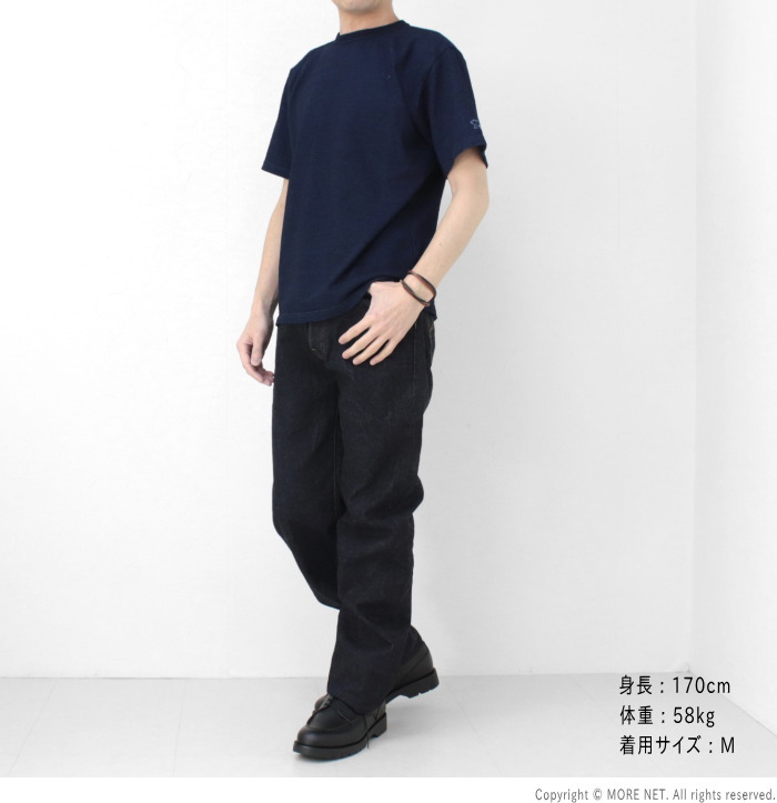 ステュディオ・ダルチザン STUDIO D'ARTISAN ロープインディゴTシャツ ワンポイント刺繍 8175A メンズ 日本製 半袖 2025春夏 | STUDIO D'ARTISAN | 09