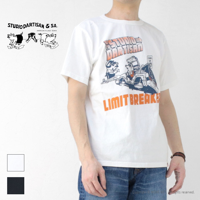 ステュディオ・ダルチザン STUDIO D'ARTISAN USAコットンプリントTシャツ 8180A メンズ 日本製 半袖 2025春夏 | STUDIO D'ARTISAN | 01