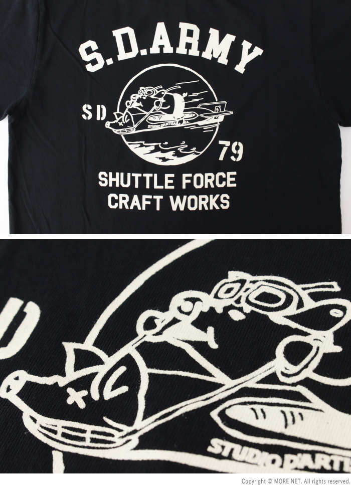 ステュディオ・ダルチザン STUDIO D'ARTISAN USAコットンプリントTシャツ 8182B メンズ 日本製 半袖 S.D.ARMY 2025春夏 | STUDIO D'ARTISAN | 09