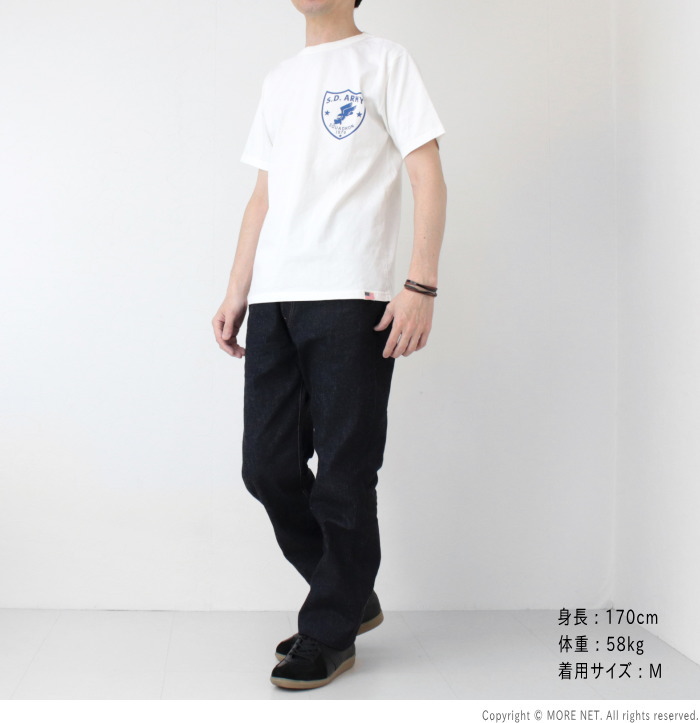 ステュディオ・ダルチザン STUDIO D'ARTISAN USAコットンプリントTシャツ 8182B メンズ 日本製 半袖 S.D.ARMY 2025春夏 | STUDIO D'ARTISAN | 14