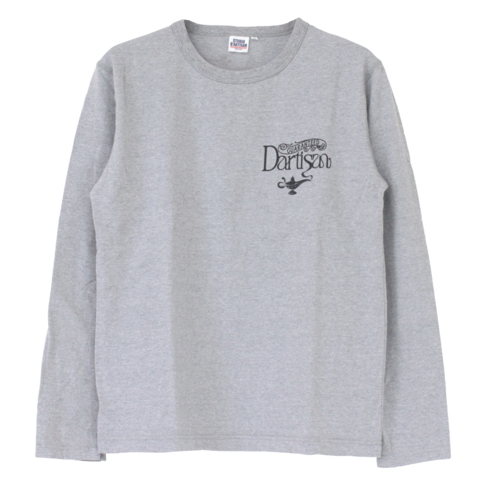 Studio Dartisan グレー 長袖カットソー STUDIO D'ARTISAN（ステュディオ・ダ・ルチザン） プリント長袖Tシャツ