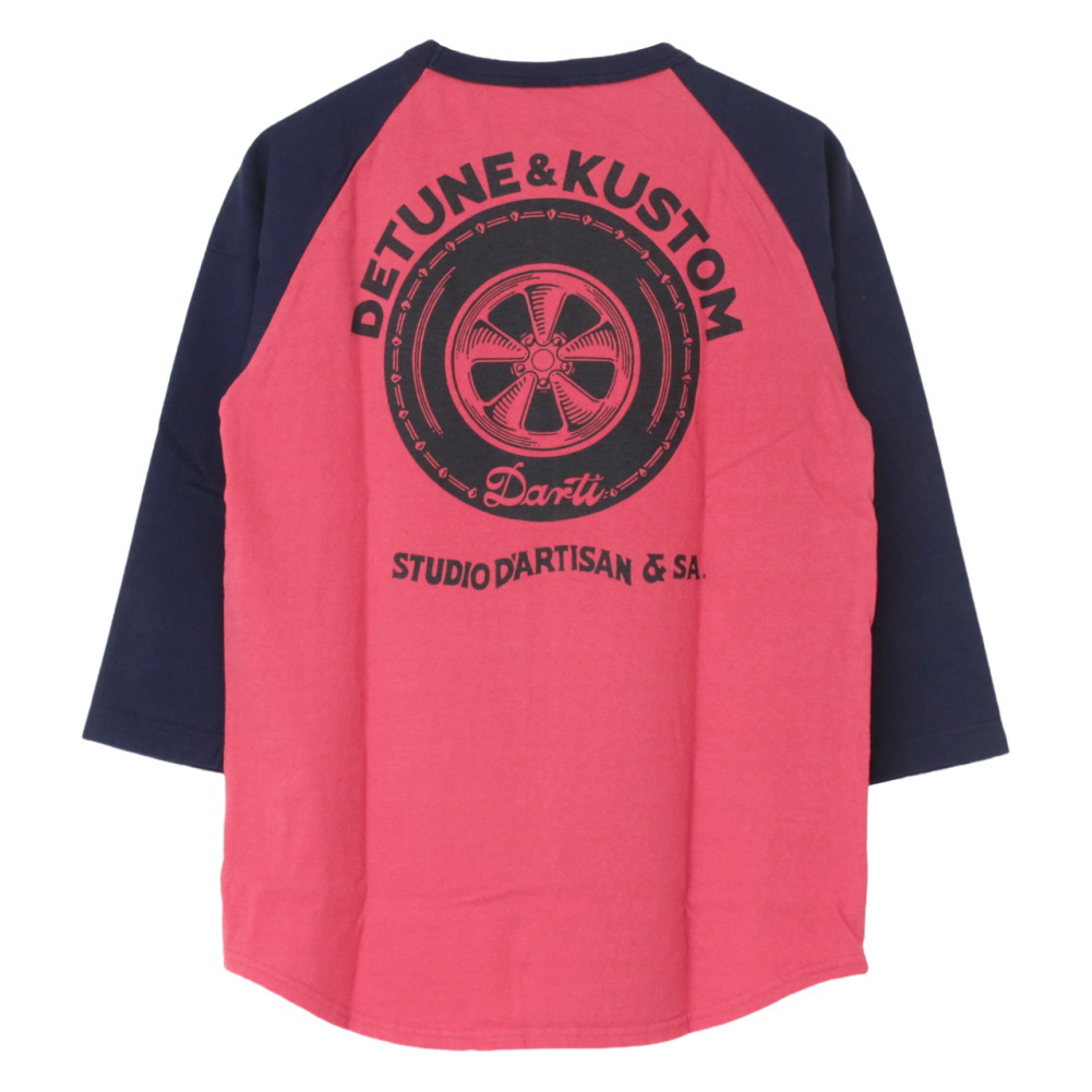 ステュディオ・ダルチザン STUDIO D'ARTISAN プリントラグラン7分袖Tシャツ 8196B メンズ 日本製 STUDIO D'ARTISAN（ステュディオ・ダ・ルチザン） プリントラグラン7分