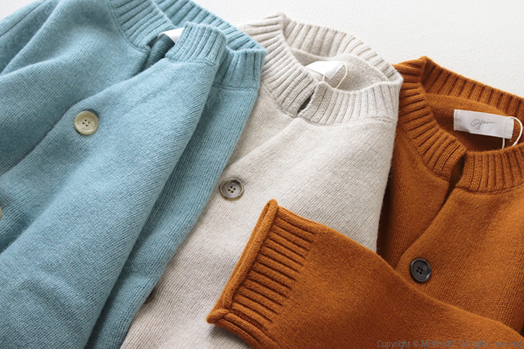 grin（グリン） メリノウールカーディガン 8254K-009 ニット