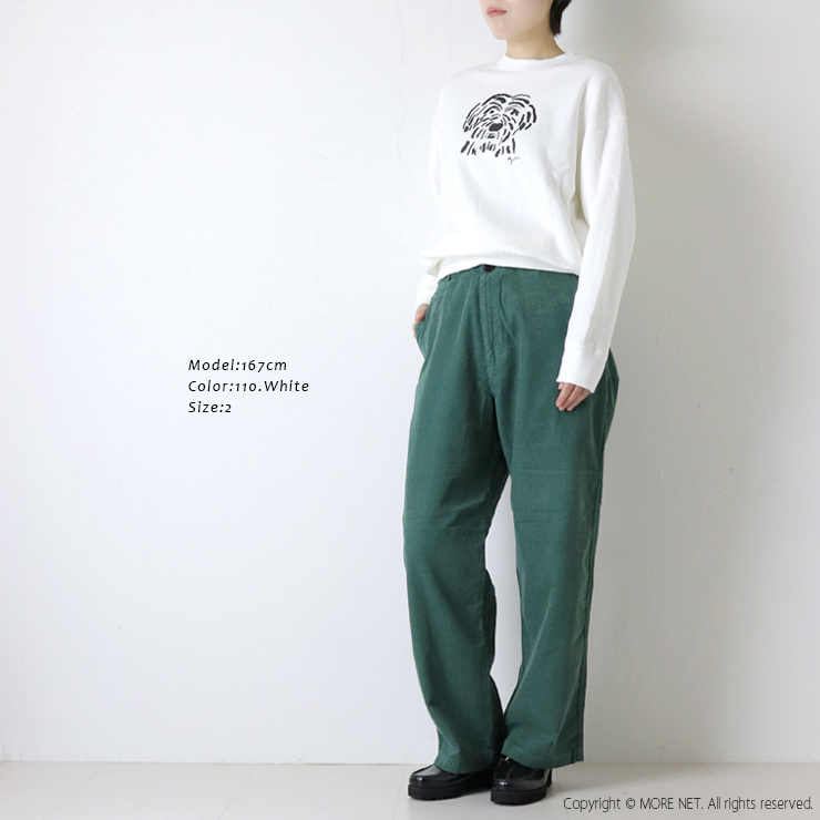 Drawer コットンツリ裏毛プリントクループルオーバー Drawer｜コットン吊り裏毛クルーネックプルオーバー | Rakuten Fashion