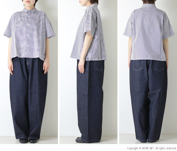 grin（グリン） ブロードお散歩刺繍シャツ 8262T-027 コットン ドット