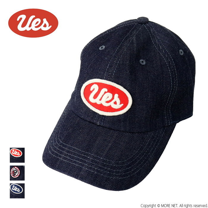 ウエス UES デニムキャップ 82DC メンズ レディース 日本製 帽子 ワッペン ベースボール｜more-net2