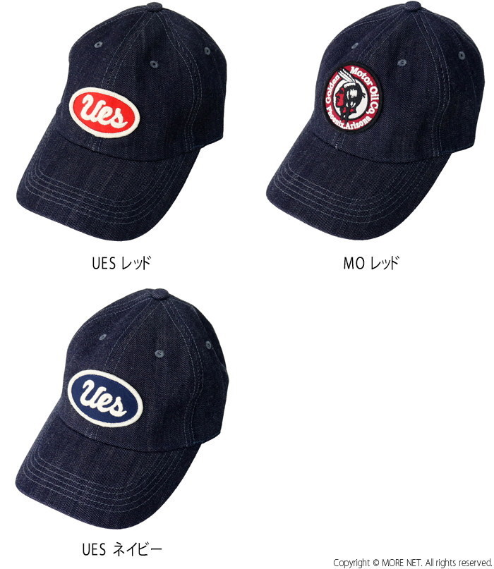 ウエス UES デニムキャップ 82DC メンズ レディース 日本製 帽子 ワッペン ベースボール｜more-net2｜05