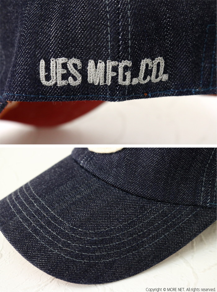 ウエス UES デニムキャップ 82DC メンズ レディース 日本製 帽子 ワッペン ベースボール｜more-net2｜08