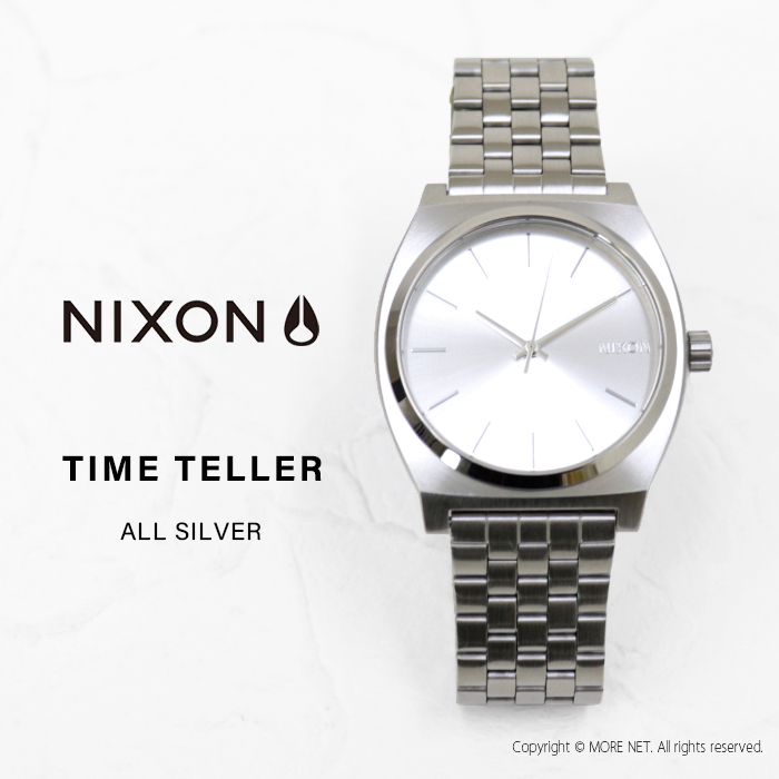 ニクソン NIXON アナログ腕時計 TIME TELLER タイムテラー ALL SILVER A045-1920-00 メンズ レディース ウォッチ 100M/10気圧防水 オールシルバー