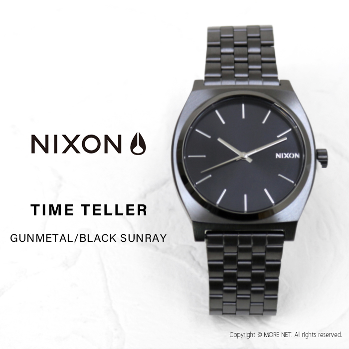 ニクソン NIXON アナログ腕時計 TIME TELLER タイムテラー GUNMETAL/BLACK SUNRAY A045-5084-00 メンズ レディース ウォッチ ガンメタルxブラックサンレイ