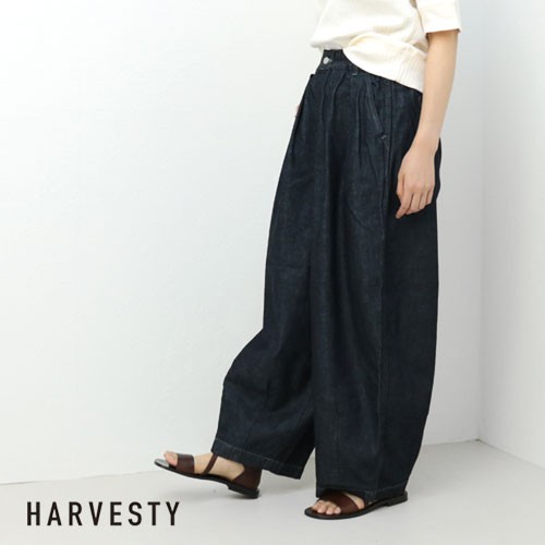 ハーベスティ HARVESTY サーカスパンツ デニム [98.ワンウォッシュ] A11801 ワイドパンツ 日本製 | HARVESTY