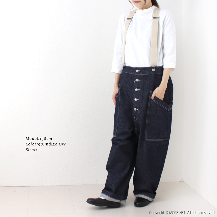 ハーベスティ HARVESTY 10ozノンフェイドデニムサスペンダーガーデンパンツ A12401 日本製 ワイド レディース メンズ | HARVESTY | 04
