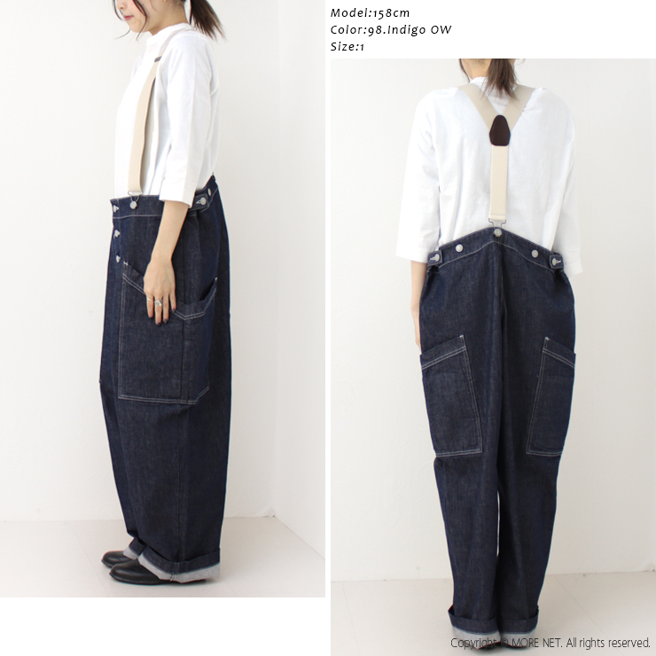 ハーベスティ HARVESTY 10ozノンフェイドデニムサスペンダーガーデンパンツ A12401 日本製 ワイド レディース メンズ | HARVESTY | 06