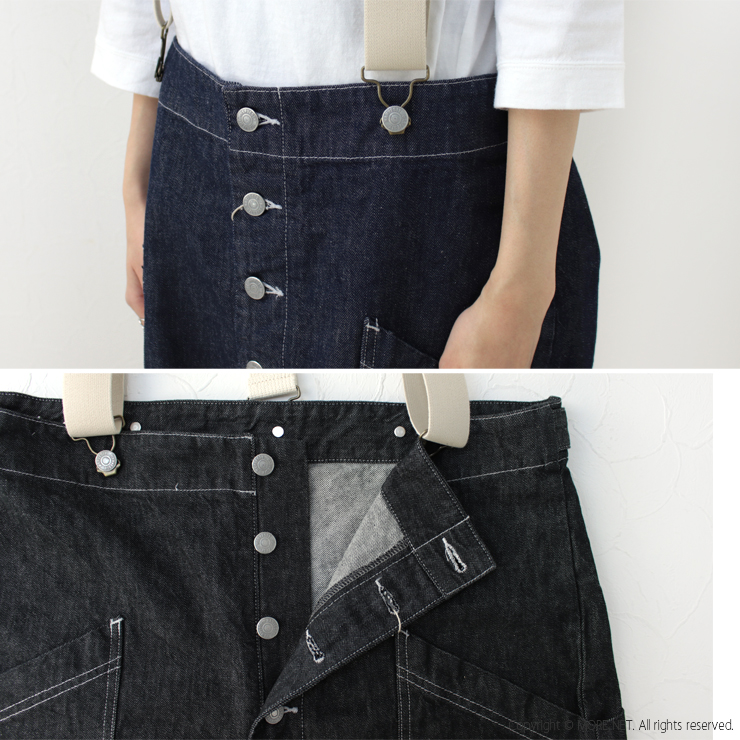 ハーベスティ HARVESTY 10ozノンフェイドデニムサスペンダーガーデンパンツ A12401 日本製 ワイド レディース メンズ | HARVESTY | 08