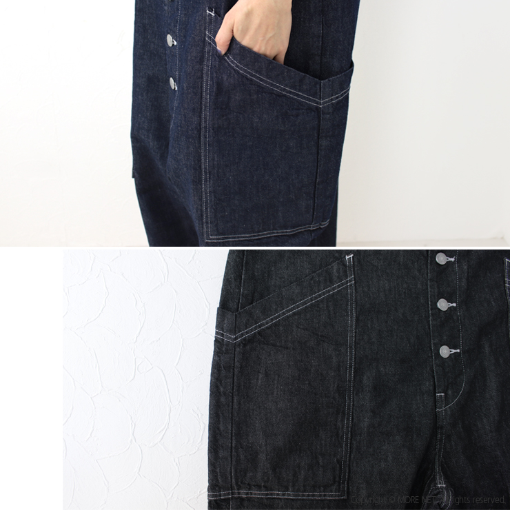 ハーベスティ HARVESTY 10ozノンフェイドデニムサスペンダーガーデンパンツ A12401 日本製 ワイド レディース メンズ | HARVESTY | 09