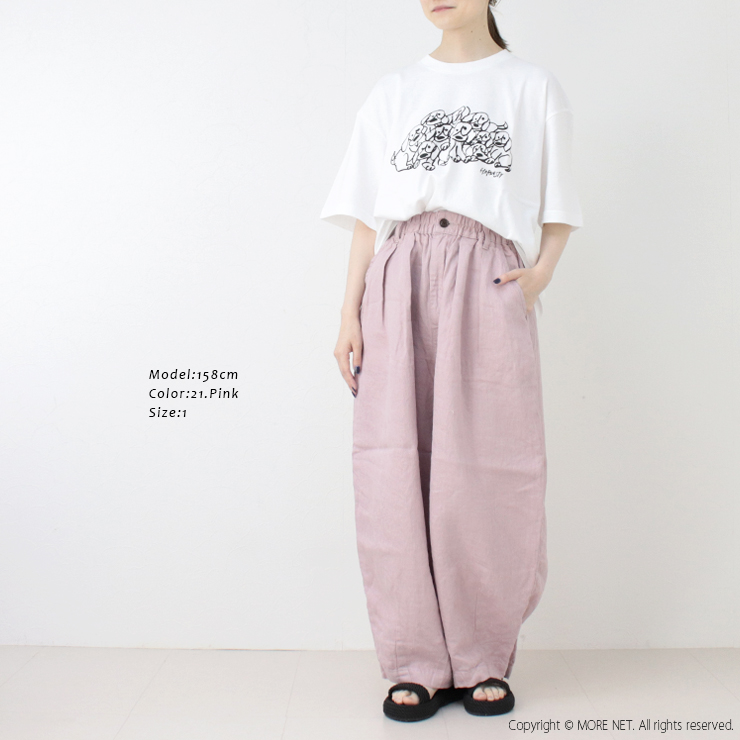 ハーベスティ HARVESTY リネンチノサーカスパンツ A12514 日本製 バルーン ワイド 麻 無地 レディース メンズ 2025春夏 裾直し対象外 | HARVESTY | 05