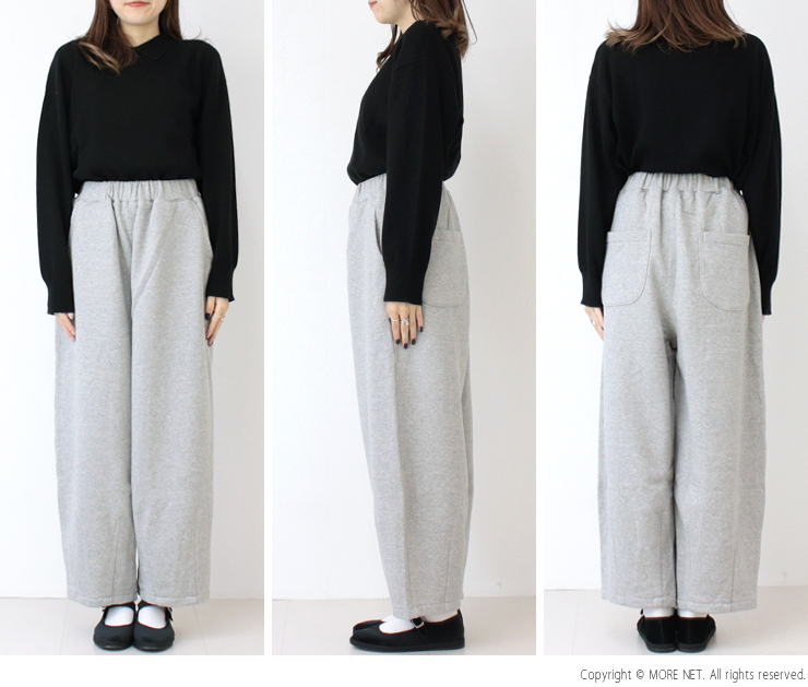 ハーベスティ HARVESTY 裏毛スウェット イージーサーカスナローパンツ A12524 日本製 ワイド バルーン レディース メンズ HARVESTY（ハーベスティ） 裏毛スウェット イージーサーカスナロー