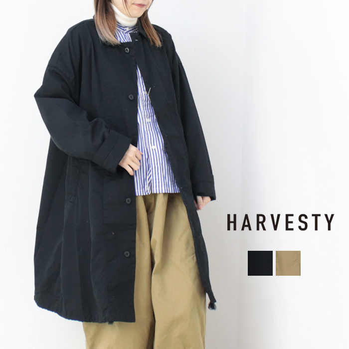 ハーベスティ HARVESTY コーマバーバリーオーバーハーフコート A32501 アウター 無地 日本製 レディース  ユニセックス 2025春夏 /返品・交換不可/SALE セール | HARVESTY