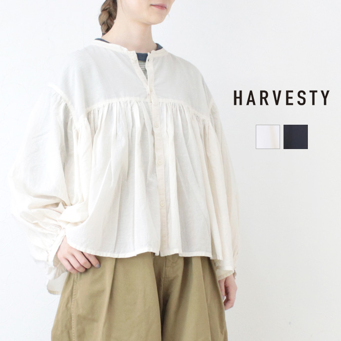 ハーベスティ HARVESTY 東炊き80ローンボヘミアンカーディガン A42509 トップス ブラウス 長袖 無地 ワイド レディース 2025春夏 | HARVESTY