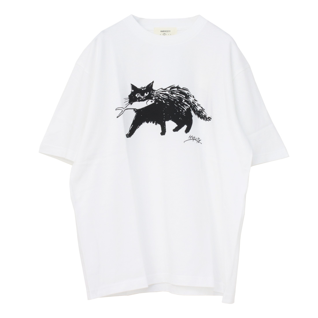 ハーベスティ HARVESTY プリントボックスT/PRINTED BOX TEE A52505/A52506 トップス Tシャツ 犬 猫 イラスト 半袖 コラボ レディース メンズ 男女兼用 2025春夏 | HARVESTY | 01