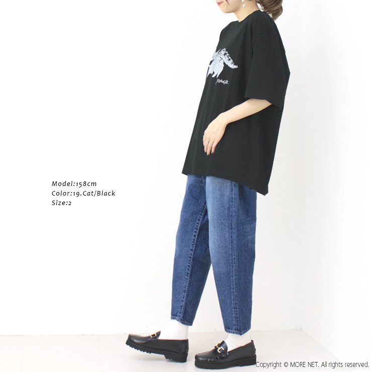 ハーベスティ HARVESTY プリントボックスT/PRINTED BOX TEE A52505/A52506 トップス Tシャツ 犬 猫 イラスト 半袖 コラボ レディース メンズ 男女兼用 2025春夏 | HARVESTY | 07