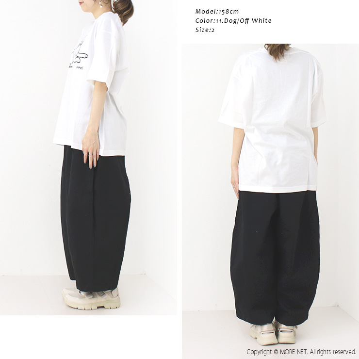 ハーベスティ HARVESTY プリントボックスT/PRINTED BOX TEE A52505/A52506 トップス Tシャツ 犬 猫 イラスト 半袖 コラボ レディース メンズ 男女兼用 2025春夏 | HARVESTY | 08