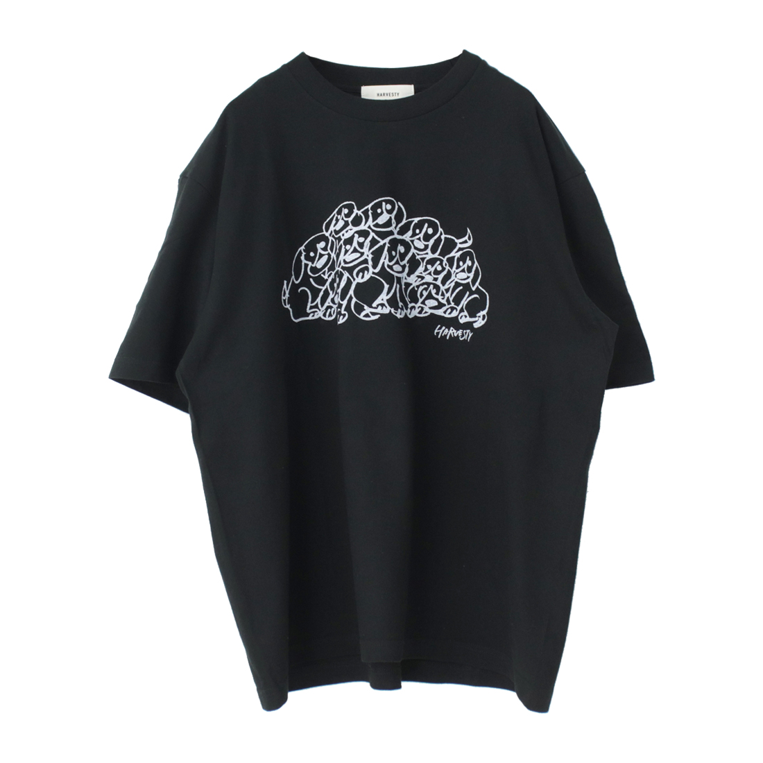 ハーベスティ HARVESTY プリントボックスTシャツ PRINTED BOX TEE A52514 日本製 犬 イラスト 半袖 コラボ トップス レディース メンズ 男女兼用 2025春夏 | HARVESTY | 02