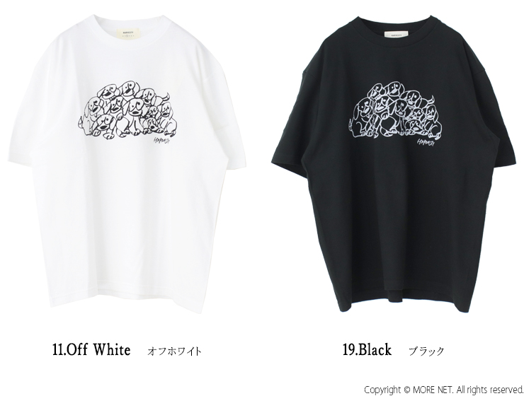 ハーベスティ HARVESTY プリントボックスTシャツ PRINTED BOX TEE A52514 日本製 犬 イラスト 半袖 コラボ トップス レディース メンズ 男女兼用 2025春夏 | HARVESTY | 03