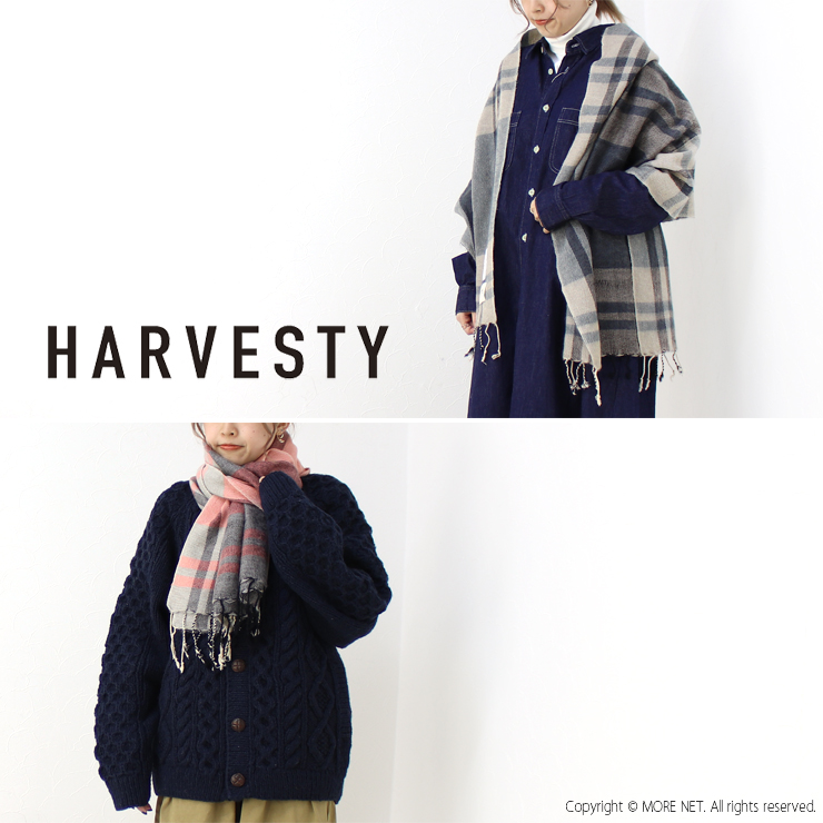 ハーベスティ HARVESTY 手織りストール A92306 マフラー 大判 チェック プレゼント レディース　メンズ /返品・交換不可/SALE セール | HARVESTY | 05
