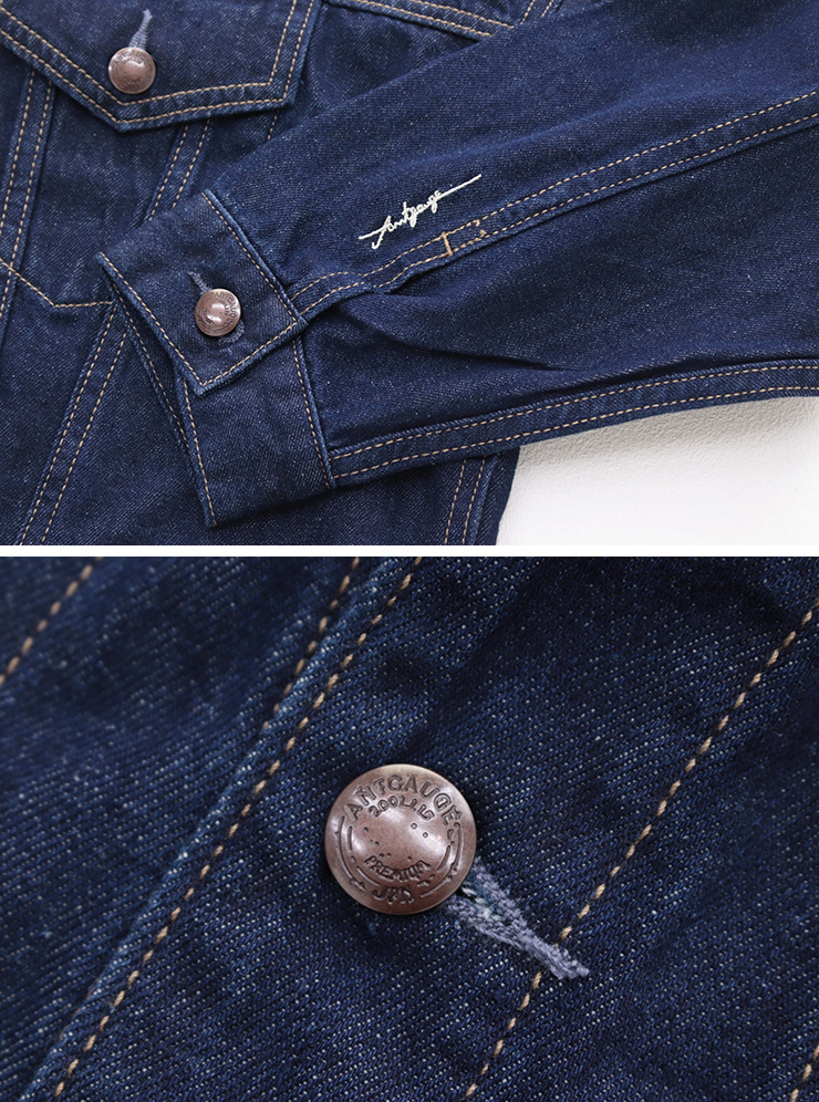 アントゲージ Antgauge シャリ感8ozデニム3rdGジャン AA748 アウター デニムジャケット ワイド レディース 2025秋冬 | ANTGAUGE | 09