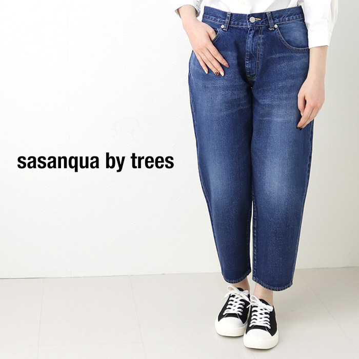 サザンカバイツリーズ sasanqua by trees ルーズテーパードデニム/3year Wash AN 106 3Y ジーンズ 日本製 レディース :an 106 3y:モアネット casual select