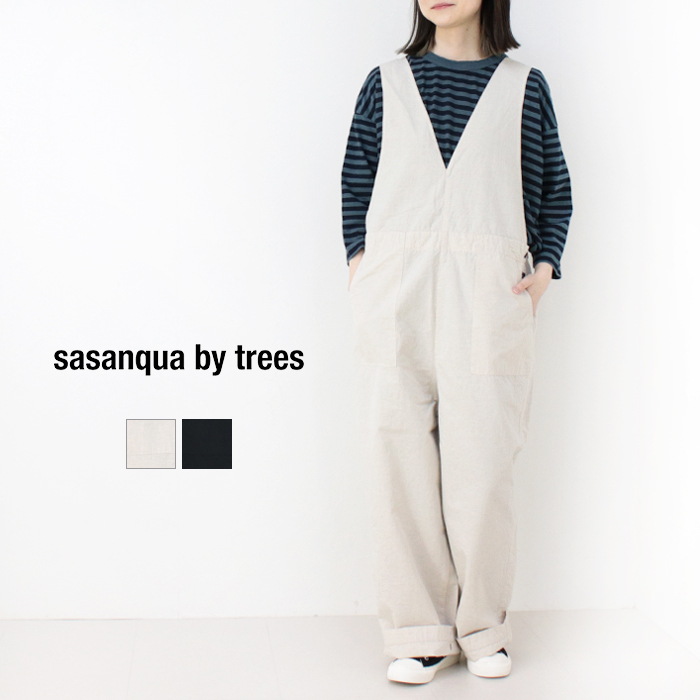 サザンカバイツリーズ sasanqua by trees ボトルオーバーオール AN-275 日本製 サロペット ストレート ワイド 無地 ボトムス /返品・交換不可/SALE セール | 