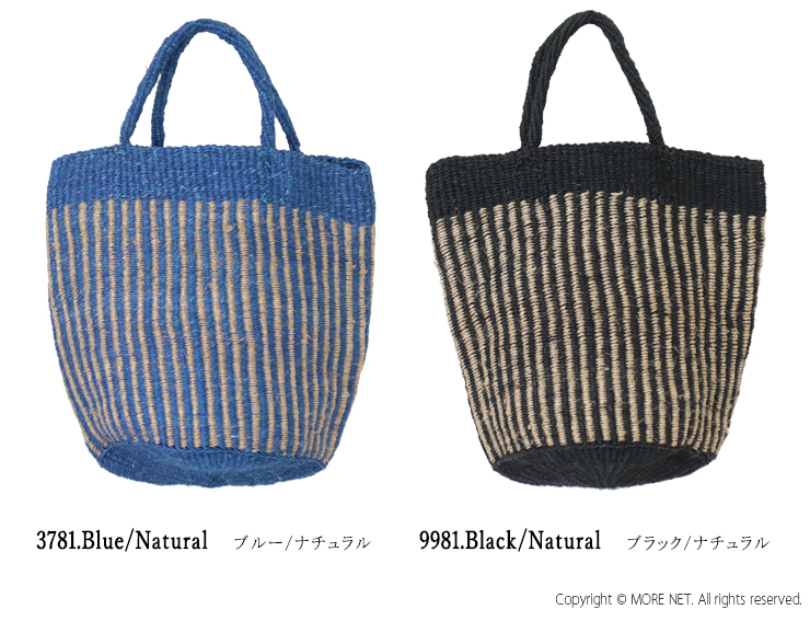 SOIL(ソイル) ストライプサイザルバッグ ANSL2501 鞄 かご ハンド SOIL(ソイル) ストライプサイザルバッグ ANSL2501 鞄 かご ハンド