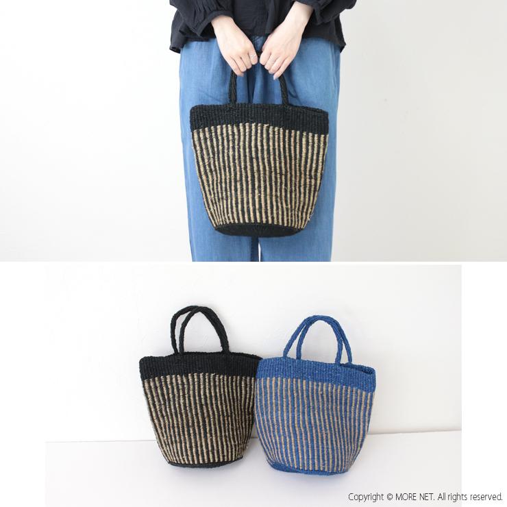 SOIL(ソイル) ストライプサイザルバッグ ANSL2501 鞄 かご ハンド SOIL(ソイル) ストライプサイザルバッグ ANSL2501 鞄 かご ハンド