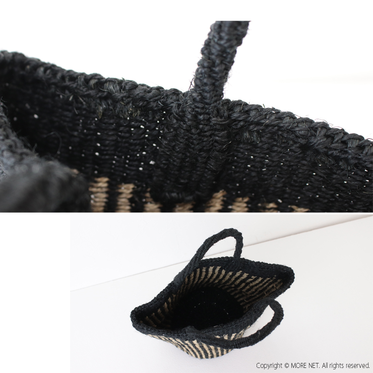 [SOIL]サイザルトートバッグ カゴバッグ　ソイル SOIL（ソイル） ストライプサイザルバッグ ANSL2501 鞄 かご ハンド