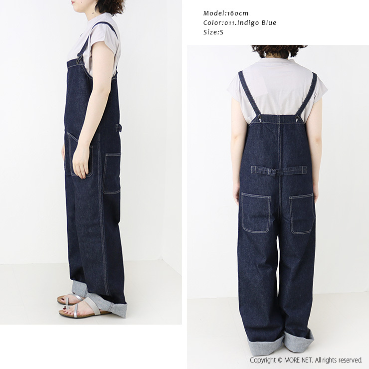 ジョンブル JOHNBULL デニムチューブサロペット AP370/JL251P35 オーバーオール ゆったり 無地 ロング丈 日本製 レディース 2025春夏 | Johnbull | 04