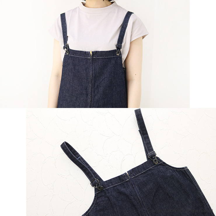 ジョンブル JOHNBULL デニムチューブサロペット AP370/JL251P35 オーバーオール ゆったり 無地 ロング丈 日本製 レディース 2025春夏 | Johnbull | 05