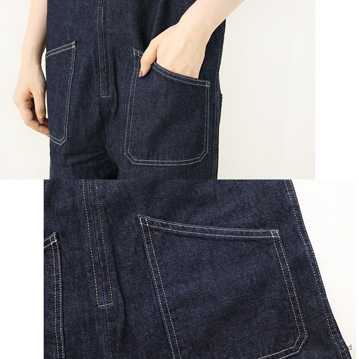 ジョンブル JOHNBULL デニムチューブサロペット AP370/JL251P35 オーバーオール ゆったり 無地 ロング丈 日本製 レディース 2025春夏 | Johnbull | 06