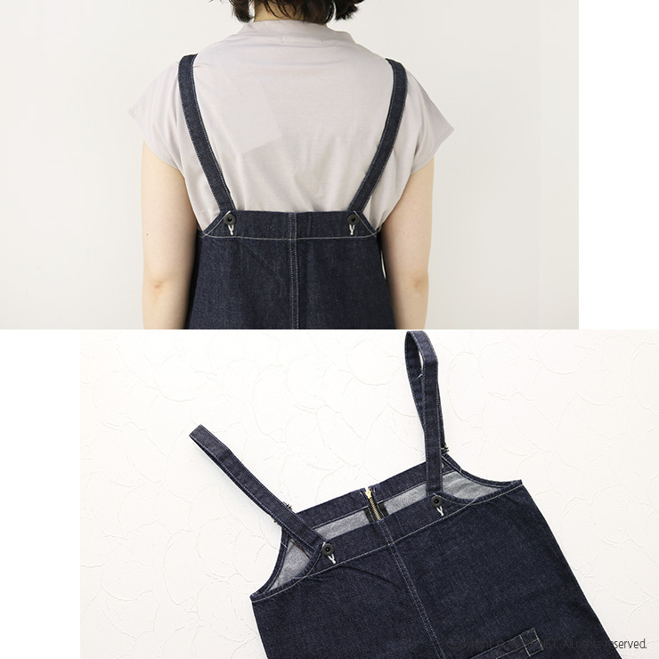 ジョンブル JOHNBULL デニムチューブサロペット AP370/JL251P35 オーバーオール ゆったり 無地 ロング丈 日本製 レディース 2025春夏 | Johnbull | 08