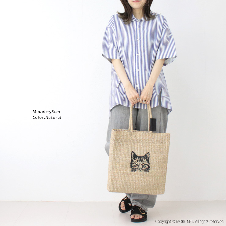 バグマティ The Bagmati 猫刺繍かごバッグ BBK24-SS25 鞄 ショルダーバッグ アバカ キャット 刺繍 レディース 2025春夏 |  | 07