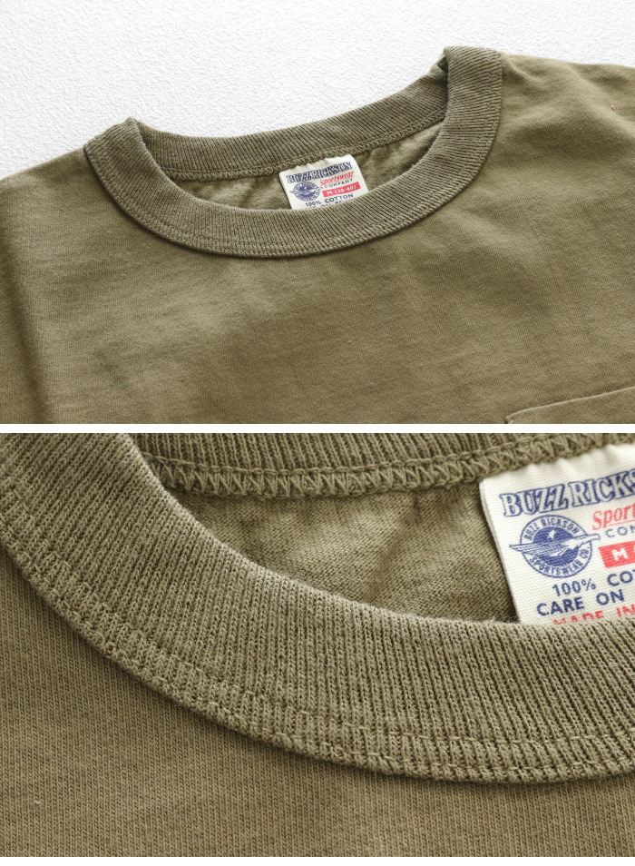 BUZZ RICKSON'S バズリクソンズ ポケット付きプリントTシャツ BR79709