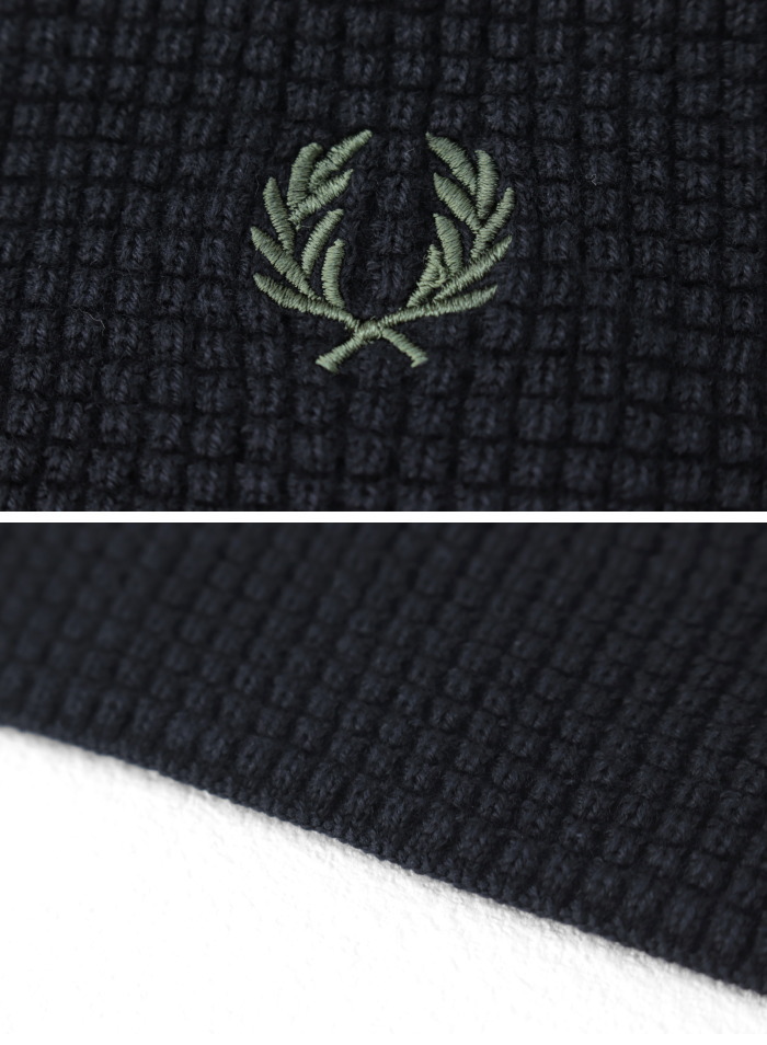 フレッドペリー FRED PERRY ワッフルニットスカーフマフラー C8150 メンズ コットン ワンポイント刺繍 /返品・交換不可/SALE セール | FRED PERRY | 04