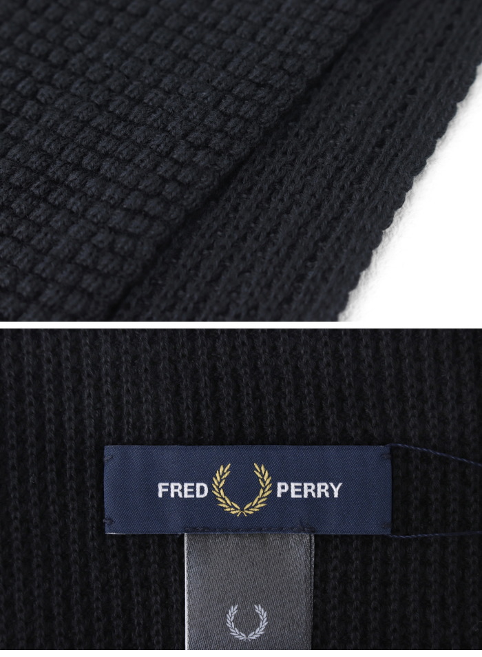 フレッドペリー FRED PERRY ワッフルニットスカーフマフラー C8150 メンズ コットン ワンポイント刺繍 /返品・交換不可/SALE セール | FRED PERRY | 05