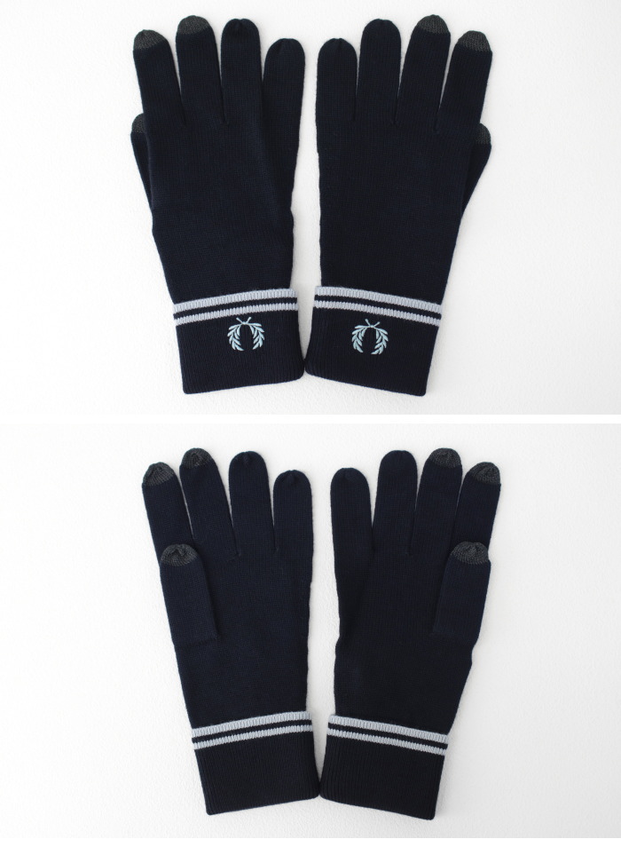 フレッドペリー FRED PERRY ティップラインメリノウールグローブ C9151 メンズ 手袋 スマホ操作 ニット/返品・交換不可/SALE セール | FRED PERRY | 04