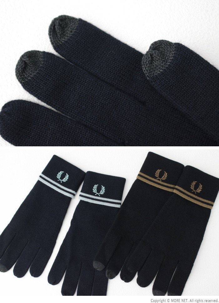 フレッドペリー FRED PERRY ティップラインメリノウールグローブ C9151 メンズ 手袋 スマホ操作 ニット/返品・交換不可/SALE セール | FRED PERRY | 06